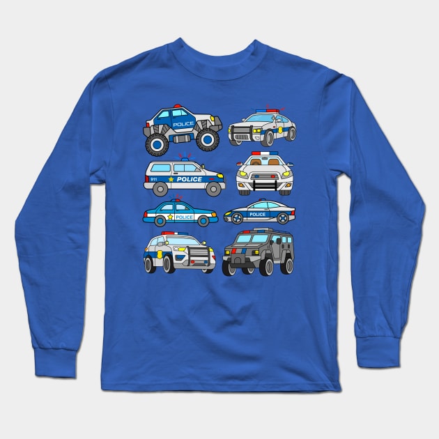 US Police Cars and Vehicles Long Sleeve T-Shirt by samshirts